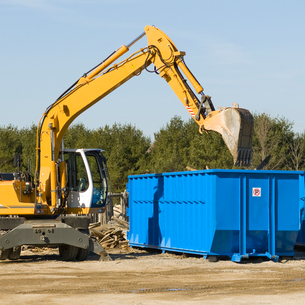 are there any restrictions on where a residential dumpster can be placed in Burlington